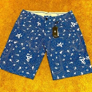 G-STAR RAW “VETAR CHINO SHORTS SLIM” in “Deep True Blue Batik” Size 34 BRAND NEW